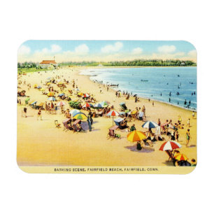 Vintage Restauration Connecticut Beach Magnet