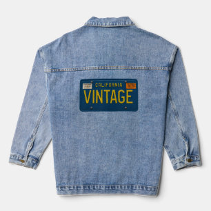 Vintage Retro 1969 California Nummernschild Jean Jeansjacke