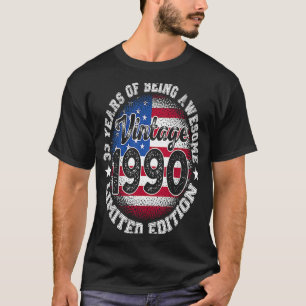 Vintage Retro 1990 33. Geburtstag 33 Jahre alt Ame T-Shirt