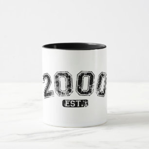 Vintage Retro 2000 Grunge Gegründet Graphic Tasse