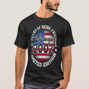 Vintage Retro 2002 21. Geburtstag 21 Jahre alt Ame T-Shirt