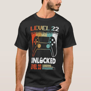 Vintage Retro 22. Geburtstag Level 22 freigeschalt T-Shirt