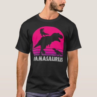 Vintage Retro 2 Kids Mamasaurus Sunset Funny For T-Shirt