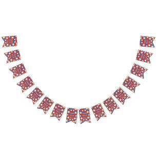 Vintage Retro 4th of July Wimpelkette