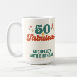 Vintage Retro 50 And Fabulous Birthday Kaffeetasse