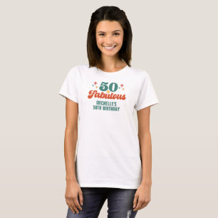 Vintage Retro 50 und Fabelhafte Geburtstag T-Shirt