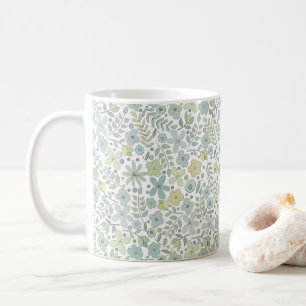 Vintage Retro-60er Blumencoffe Tee Tasse