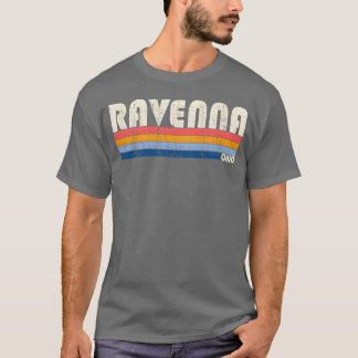 Vintage Retro 70er 80er Stil Heimatort Ravenna re T-Shirt