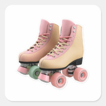 Vintage Retro 70er Jahre Pastell-Rollschuhe ausges