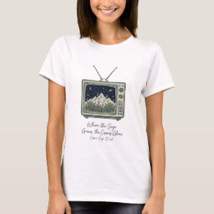 Vintage Retro 70er Jahre TV Kosmische Galaxie Natu T-Shirt