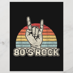 Vintage Retro 80er Rockband Flyer
