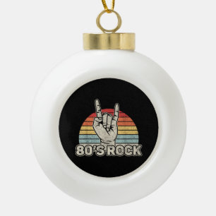 Vintage Retro 80er Rockband Keramik Kugel-Ornament