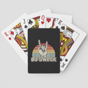 Vintage Retro 80er Rockband Spielkarten