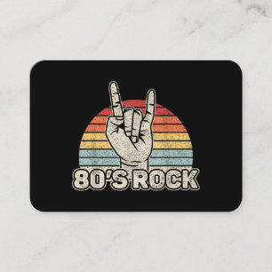 Vintage Retro 80er Rockband Visitenkarte