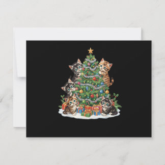 Vintage Retro 90er Katzen-Weihnachtsbaum-Tierliebh