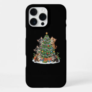 Vintage Retro 90er Katzen-Weihnachtsbaum-Tierliebh iPhone 16 Pro Max Hülle