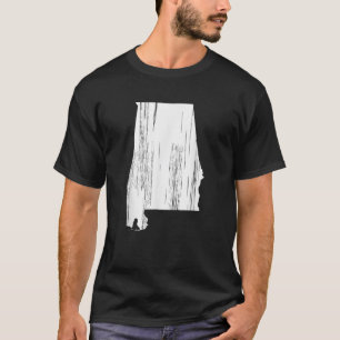 Vintage Retro abgenutzte Umrisse des Bundesstaates T-Shirt