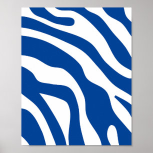 Vintage Retro Abstrakt Blau Poster