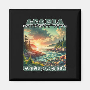 Vintage Retro Acadia National Camping Urlaub Nat Magnet