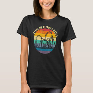 Vintage Retro-Achterbahn Vergnügungspark T-Shirt
