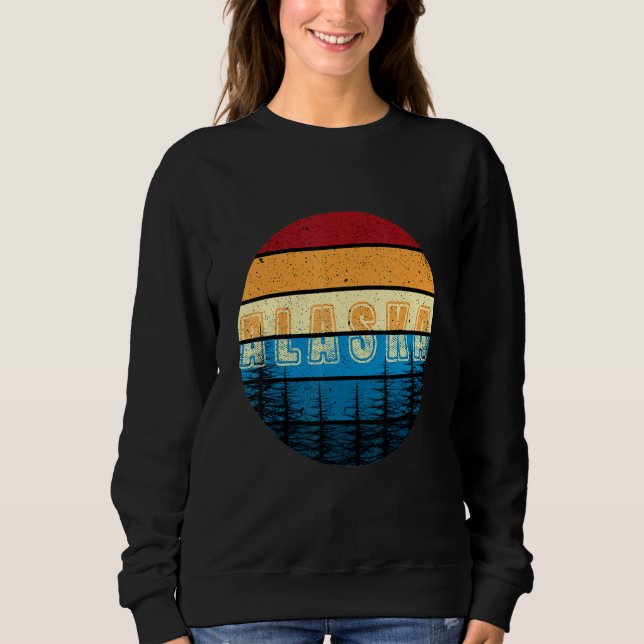Vintage Retro Alaska  alaska day Sweatshirt (Vorderseite)