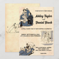 Vintage Retro Alte klassische Comic-Buchstil-Hochz