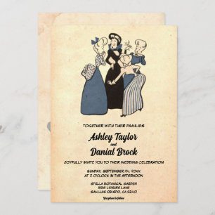 Vintage Retro Alte Rustikale Sonnenblumenhochzeit Einladung