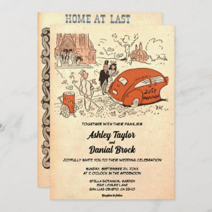 Vintage Retro Alte stilvolle romantische romantisc Einladung