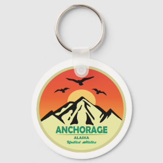 Vintage Retro Anchorage Alaska Schlüsselanhänger