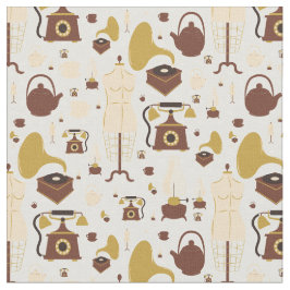 Vintage Retro-Antiqua-Phonograph Mannequin sepia Stoff