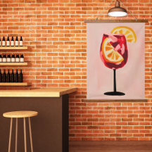 Vintage Retro Aperol Spritz Italienischer Cocktail