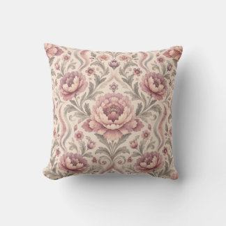 Vintage Retro-Aquarell-Pfingstrose Floral Nahtlos Kissen