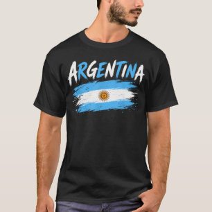 Vintage Retro Argentinien-Flagge Argentinier T-Shirt