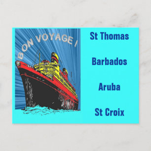 Vintage/Retro Art Deco Reisedesign Produkt Postkarte