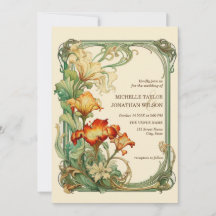 Vintage Retro Art Nouveau Botanischer Garten Rahme
