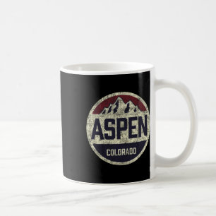 Vintage Retro Aspen Colorado Berg Kreis Skifahren Kaffeetasse