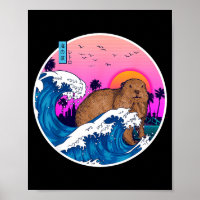 Vintage Retro-Ästhetik Japan Große Welle Nagetiere