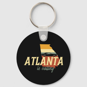 Vintage Retro Atlanta Georgia USA Stadtplan Schlüsselanhänger