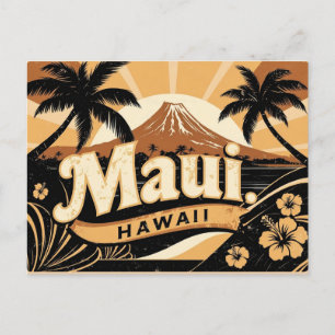 Vintage & Retro aus Maui, Hawaii Postkarte