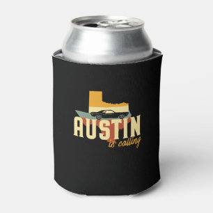 Vintage Retro Austin Texas TX USA Stadtplan Dosenkühler