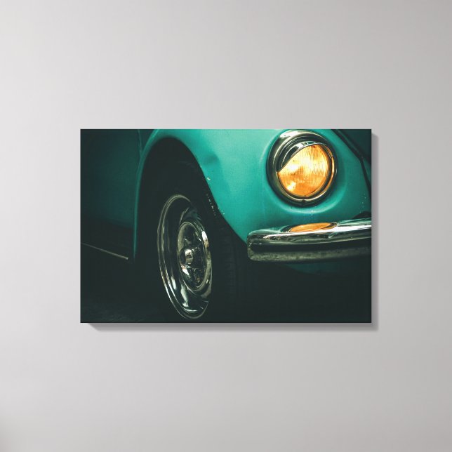 Vintage, Retro-Autobild auf Leinwand (Vorderseite)