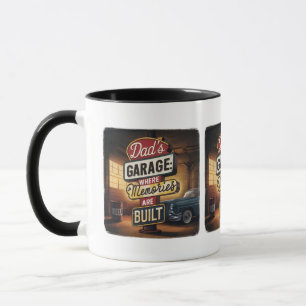 Vintage Retro-Automobilschild 'Dad's Garage' Tasse