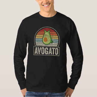 Vintage Retro Avogato Katze Avocado Cinco De Mayo T-Shirt