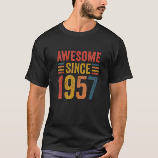 Vintage Retro Awesome seit 1957 65. Geburtstagside T-Shirt