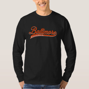 Vintage Retro Baltimore Baseball Schrift Klassiker T-Shirt