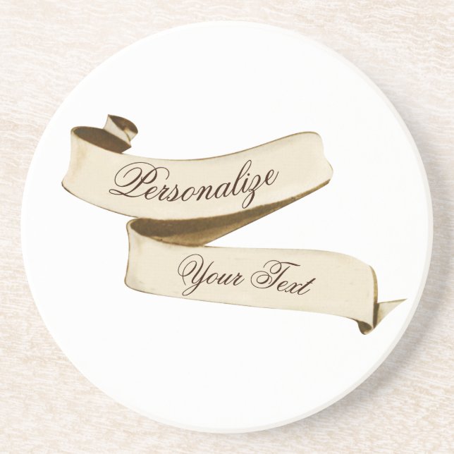 Vintage Retro Banner Alte Schule Getränkeuntersetzer (Vorne)