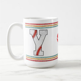 Vintage Retro Baseball Letter Y Classic Kaffeetasse