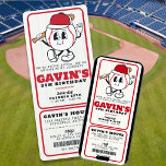 Vintage Retro Baseball Ticket Sport Geburtstagspar Einladung<br><div class="desc">Treten Sie auf den Teller und feiern Sie den großen Tag Ihres kleinen Schlägers mit der Vintagen Retro Baseball Ticket Sport Geburtstagsparty Einladung. Diese Einladung vereint die Begeisterung und Nostalgie eines klassischen Baseballspiels mit einem Vintagen Ticketdesign, das die Gäste zum Ballpark bringt. Mit kühnen Grafiken und zeitlosem Stil ist es...</div>