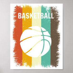 Vintage Retro Basketball Poster