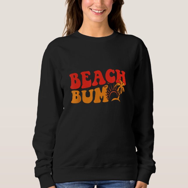 Vintage retro Beach Bum Beach  Summer Vacation Sweatshirt (Vorderseite)